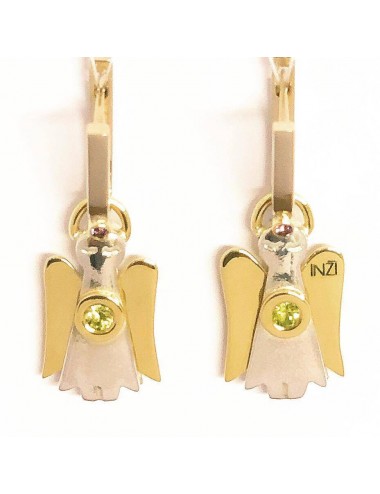 Sidabro su aukso detalėmis auskarai "INGRID INŽI” papuošalų kolekcija.