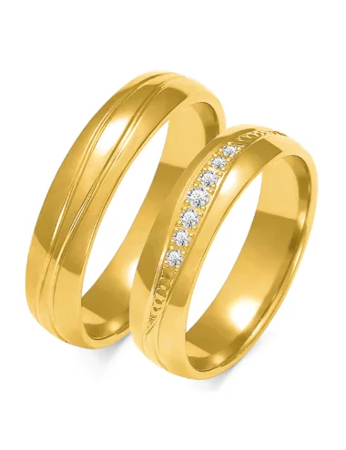 Vestuviniai žiedai - Dviejų spalvų klasika