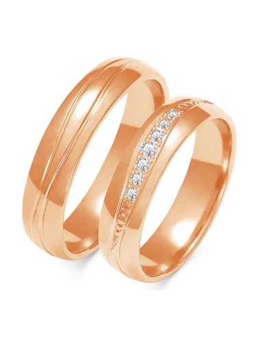 Vestuviniai žiedai - Dviejų spalvų klasika