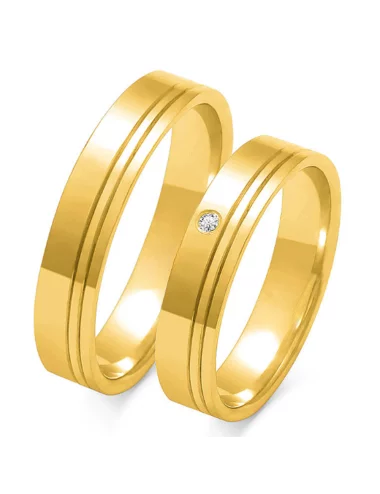 Vestuviniai žiedai - Sujungimas (4.5 mm) (pora)_3