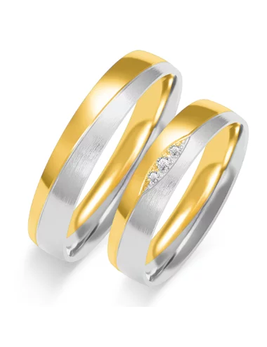 Vestuviniai žiedai - Bangelės (4.5 mm)