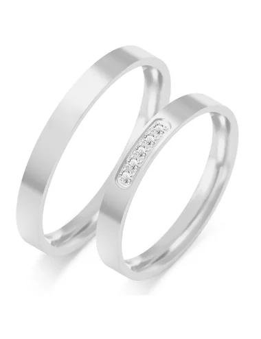 Vestuviniai žiedai - Modernumas su deimantais (2.8 mm)