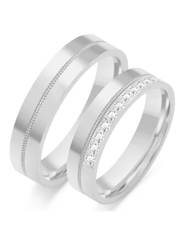 Vestuviniai žiedai - Spalvotas modernumas (5 mm)