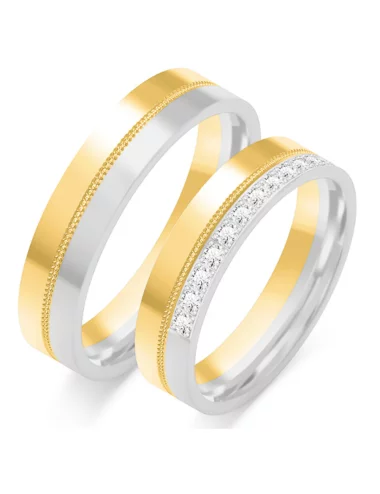 Vestuviniai žiedai - Spalvotas modernumas (5 mm)