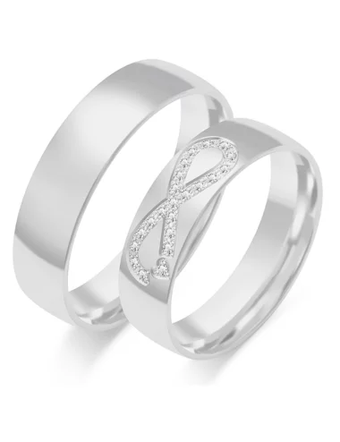 Vestuviniai žiedai - Deimantinė begalybė (5.5 mm)