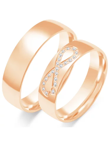 Vestuviniai žiedai - Deimantinė begalybė (5.5 mm)