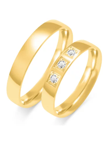 Balto aukso vestuviniai žiedai su deimantais