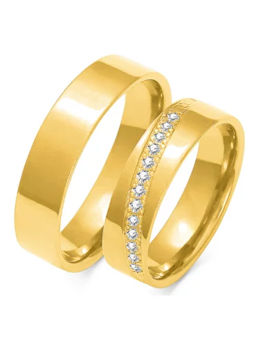 Vestuviniai žiedai - Spindėjimas (5 mm) (0,20 ct) (pora)_4