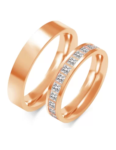 Vestuviniai žiedai - Deimantinia kvadratai