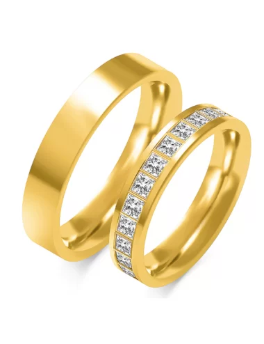 Vestuviniai žiedai - Deimantinia kvadratai