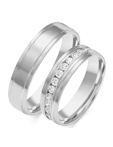 Modernaus dizaino žiedai su deimantais ratu