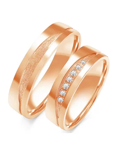 Geltono aukso išskirtinio dizaino vestuviniai žiedai