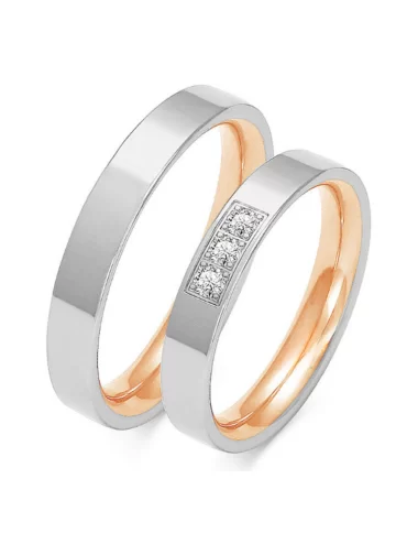 Vestuviniai žiedai - Trys deimantai