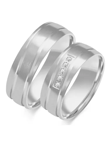Platūs vestuviniai žiedai su bangų simboliu