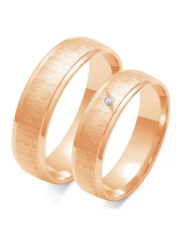 Dviejų spalvų gilaus matinio paviršiaus vestuviniai žiedai