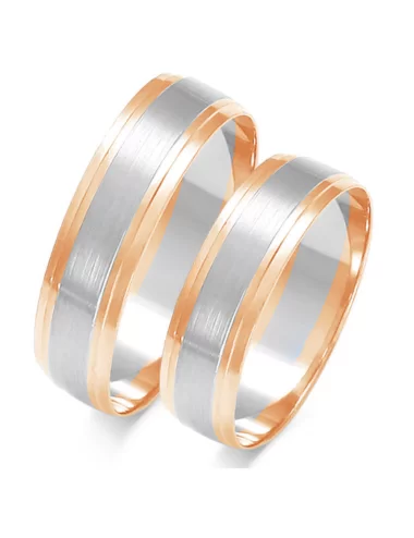 Balto aukso švelnaus matinio paviršiaus vestuviniai žiedai