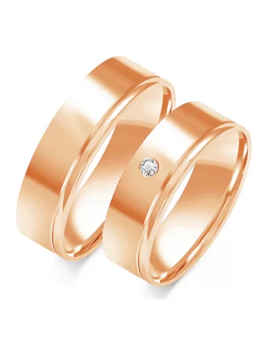 Dviejų spalvų blizgaus paviršiaus vestuviniai žiedai