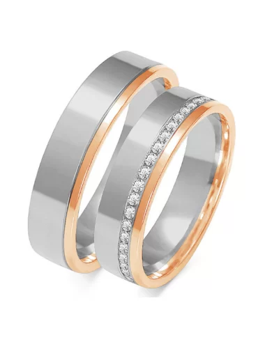 Vestuviniai žiedai - Susivienijimas (5 mm) (0,42 ct) (pora)_1