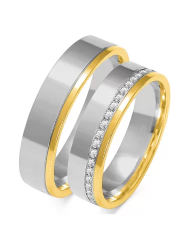 Vestuviniai žiedai - Susivienijimas (5 mm) (0,42 ct) (pora)_2