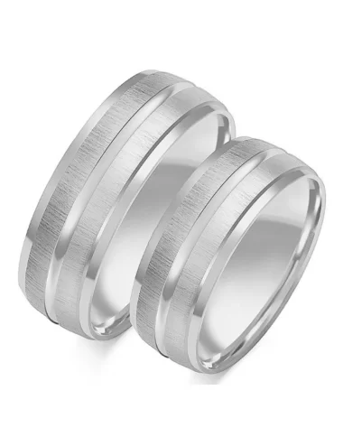 Platūs vestuviniai žiedai - Matiniai (7 mm) (pora)_4