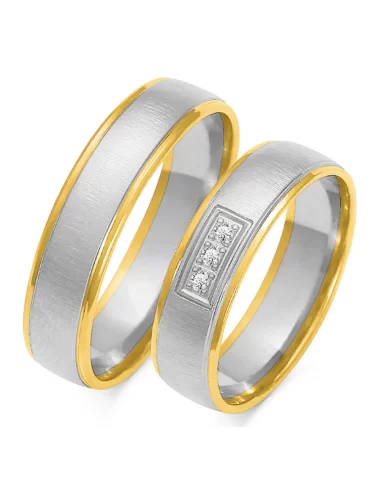 Matinės auksinės faktūros vestuviniai žiedai