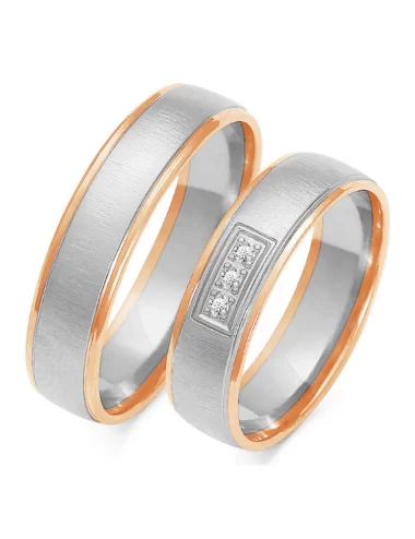 Matinės auksinės faktūros vestuviniai žiedai