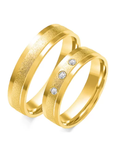 smėlinės faktūros paviršiumi vestuviniai žiedai