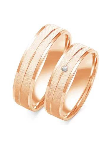Gilios matinės reljefinės faktūros auksiniai vestuviniai žiedai