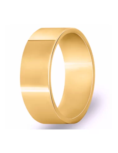 Platus raudono aukso klasikinis vestuvinis vyriškas žiedas - Modern Classic III