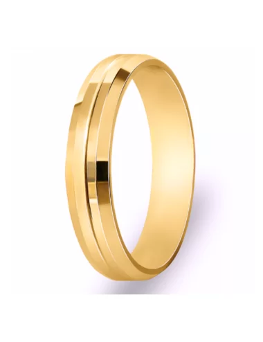 Balto aukso vyriškas vestuvinis žiedas - Linijos