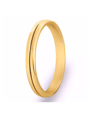 Minimalistinis vyriškas vestuvinis žiedas balto aukso - Court