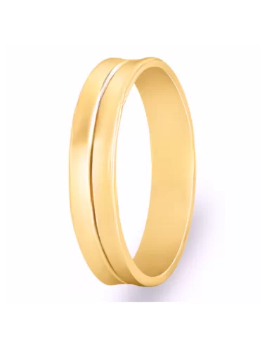 Vyriškas balto aukso vestuvinis žiedas - Concave I