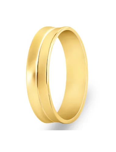 Vyriškas balto aukso vestuvinis žiedas - Concave II