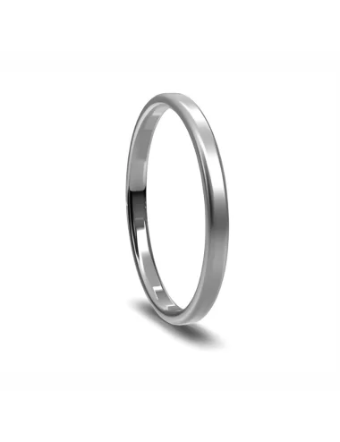 2 mm vestuvinis žiedas iš platinos Double Comfort