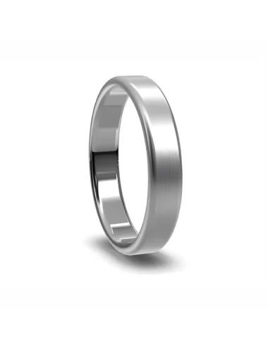 4 mm vestuvinis žiedas iš platinos Double Comfort