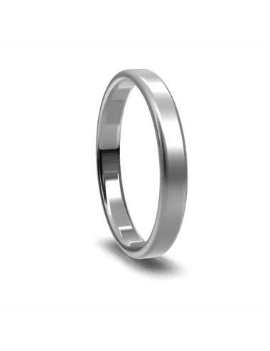 3 mm vestuvinis žiedas iš platinos Double Comfort