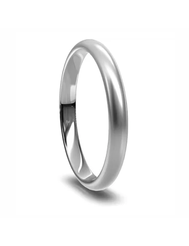 3 mm vestuvinis žiedas iš platinos D-shape