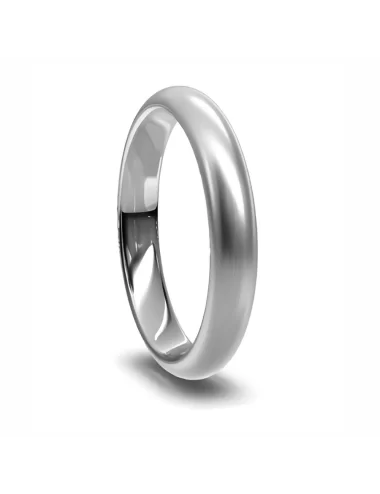 4 mm vestuvinis žiedas iš platinos D-shape