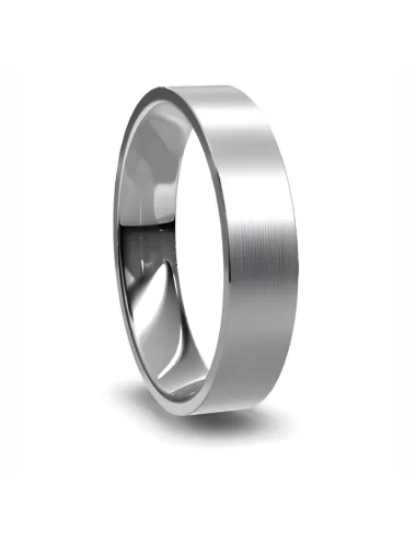5 mm vestuvinis žiedas iš platinos Flat Court
