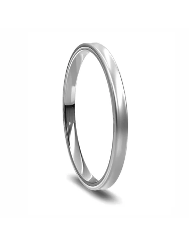 2 mm vestuvinis žiedas iš platinos Concave