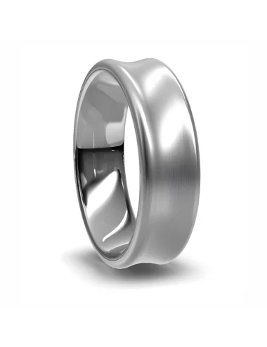 7 mm vestuvinis žiedas iš platinos Concave