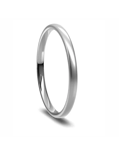 2 mm vestuvinis žiedas iš platinos Flat-sided Court