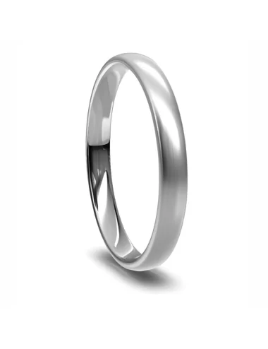 3 mm vestuvinis žiedas iš platinos Flat-sided Court