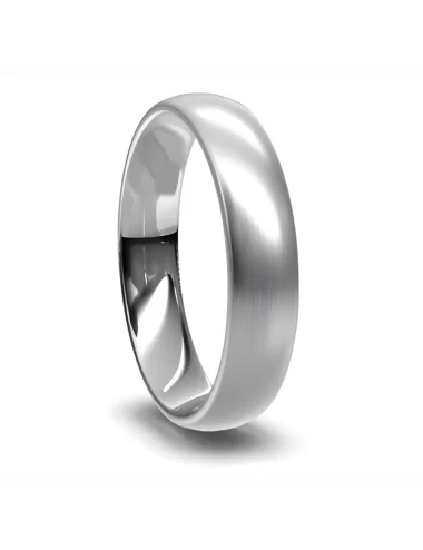 5 mm vestuvinis žiedas iš platinos Flat-sided Court