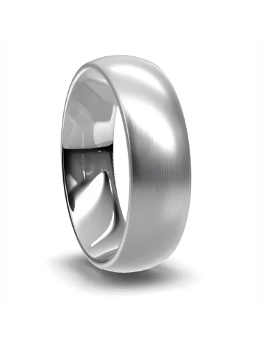 7 mm vestuvinis žiedas iš platinos Flat-sided Court