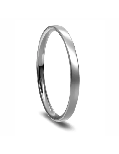 2 mm vestuvinis žiedas iš platinos U-shape