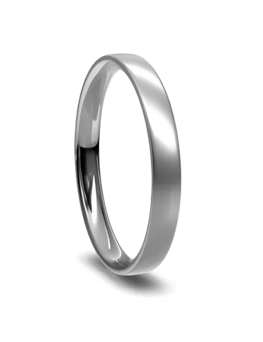 3 mm vestuvinis žiedas iš platinos U-shape