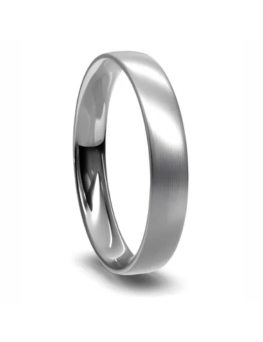 4 mm vestuvinis žiedas iš platinos U-shape