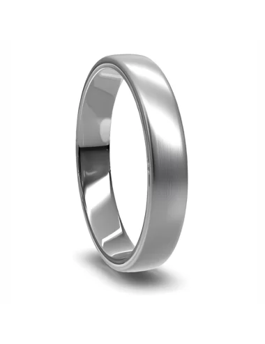 4 mm vestuvinis žiedas iš platinos Double Comfort