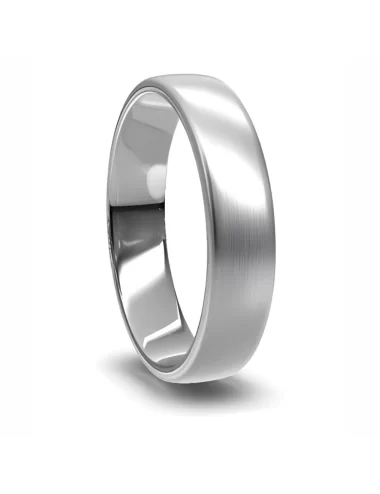 5 mm vestuvinis žiedas iš platinos Double Comfort